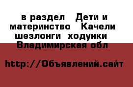  в раздел : Дети и материнство » Качели, шезлонги, ходунки . Владимирская обл.